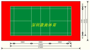 KAY-009 羽毛球场平面图